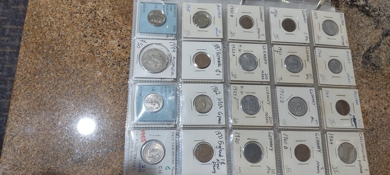 Miscellaneous World Coins From Mexico Austria Germany England Circulated