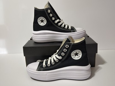 Converse Chuck Taylor All Star Move Platform Black White Women Bold Shoe 568497C