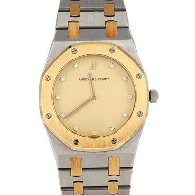 Authentic Audemars Piguet Royal Oak Two-tone 11P Stainless Steel and Yellow ...