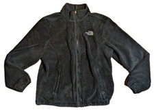 The North Face Womens M Black Fleece Jacket Full Zip Lightweight Outdoor Coat