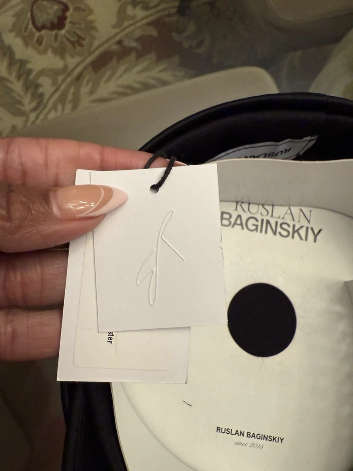 Black Rhinestone Embellished Military Style Cap Hat  BRAND NEW WITH TAGS - Image 3 of 4