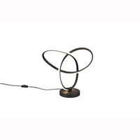 Led Tischleuchte Beistelllampe Nachttischlampe Schwarz Schnurschalter H 28 Cm