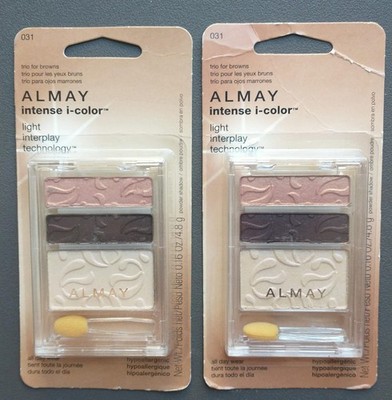 Pack of 2 Almay intense i-color light interplay eyeshadow, 031 trio for browns