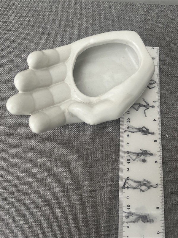 Ceramic White Hand Planter Holder Display