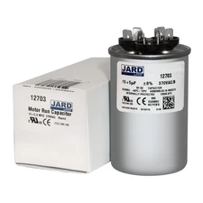 15 + 5 uf MFD 370 VAC Round Dual Capacitor 12703 Replaces C3155 C3155R