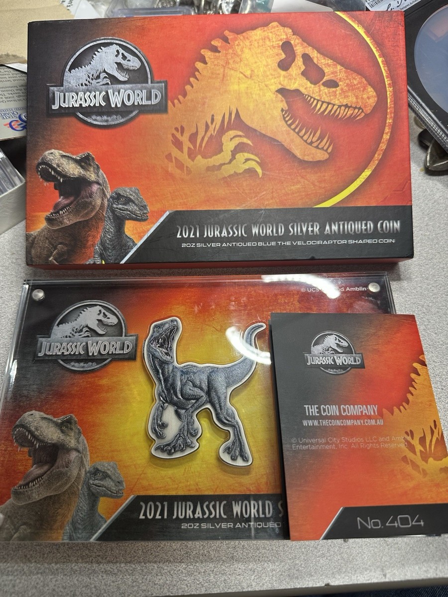 2021 Niue Jurassic World T. Rex #404/600 Antiquated 2oz Silver