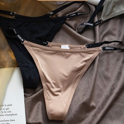 3 Pack Lot Sexy Womens High Leg Thong G string Panties Underwear T back Briefs