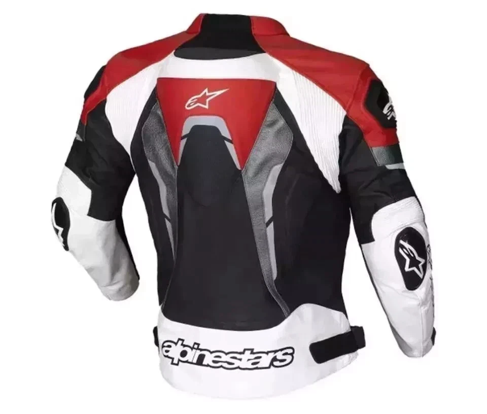 Alpinestars TG-P Plus Red & Black Leather Motorbike Jacket Real Leather Jacket - Image 4 of 4