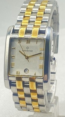 Candino Gold & Silver-Tone Swiss Watch White Dial Fully Functional w/New Battery