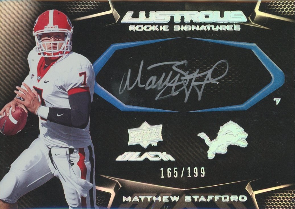 Matthew Stafford Upper Deck Black #100 Base