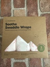 KeaBabies Unisex Babies 3-Pack Soothe Swaddle Wraps One Size