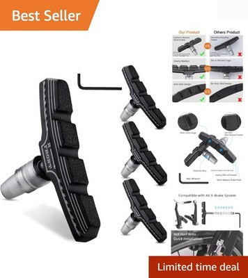 4PCS  Bike Brake Pads, Professional Mountain Bicycle V-Brake Pads, Bike Brake...