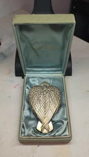 Rare 1950s Elgin American Salvador Dali Bird in Hand powder compact with Box