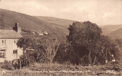 Blick vom Wasserfall Hotel Glenmaye I.O.M. AK um 1938