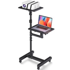 2 Shelves Projector Stand Tripod, Height Adjustable Max 64, Mobile Laptop Car...