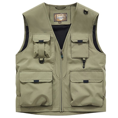 Unisex Adult Sleeveless Vest Outdoor Casual Workwear Waistcoat Windproof Vest - Picture 8 of 12