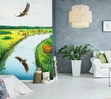 3D Eagle River ZHUA045 Wallpaper Wall Mural Self-adhesive Marina Zotova Zoe