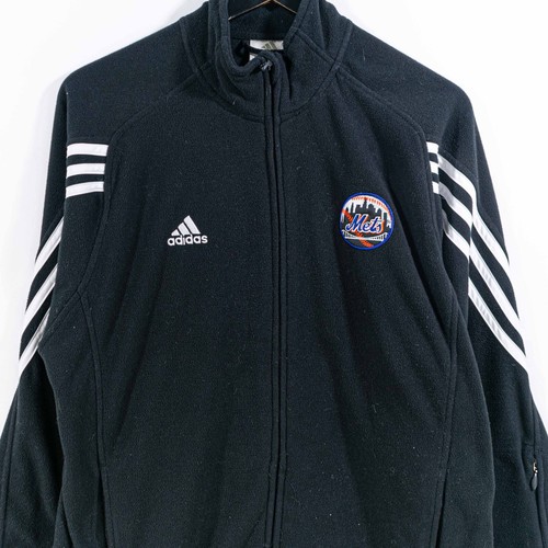 Adidas MLB New York Mets Fleece Zip Up Jacket Small Y2K Sportswear Baseball - Picture 3 of 10