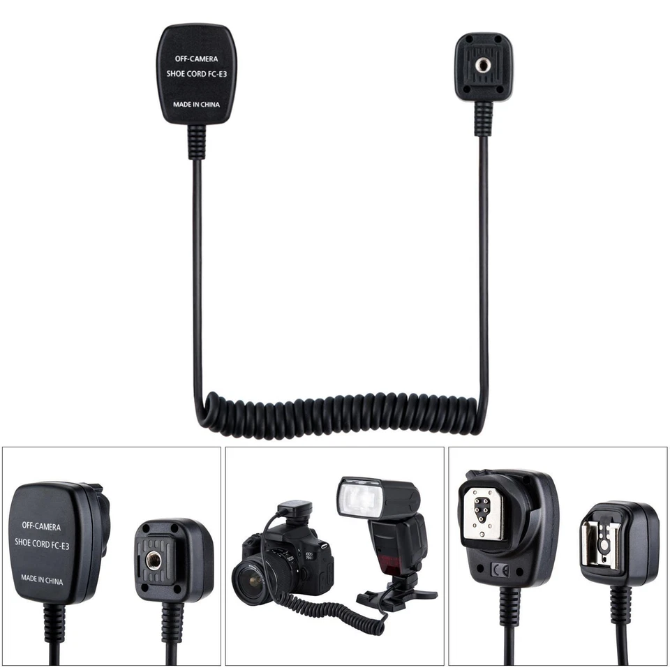 300cm TTL Off-Camera Hot Shoe Flash Sync Cable Cord for Canon DSLR - Image 4 of 4