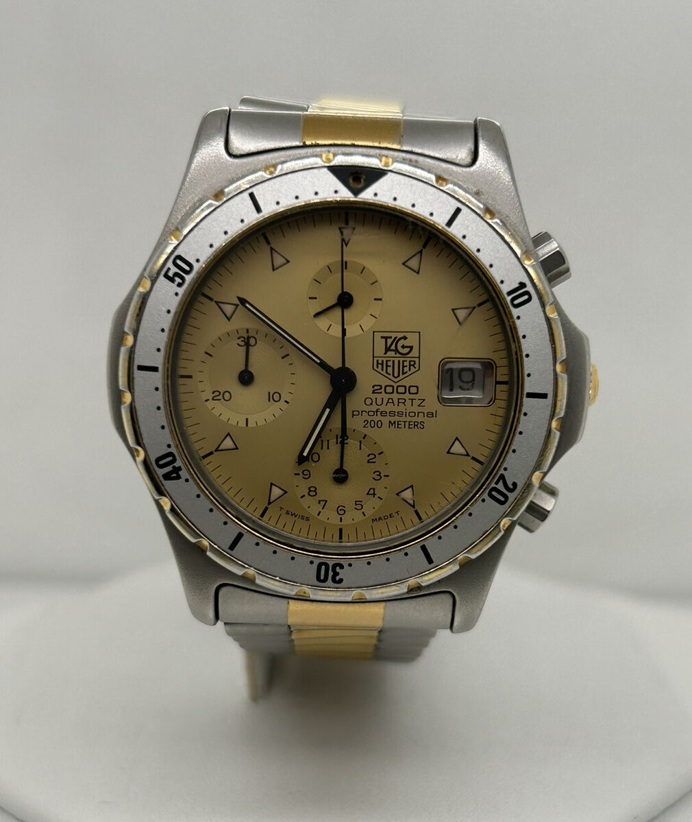 Tag Heuer 2000 Professional 274.006 Chrono Steel Gold Plated Tag Heuer 2000 Professional 274.006 Chrono Steel Gold Plated