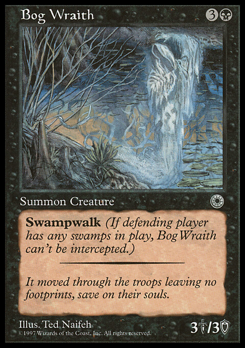 Magic the Gathering MTG Bog Wraith (83) Portal   LP