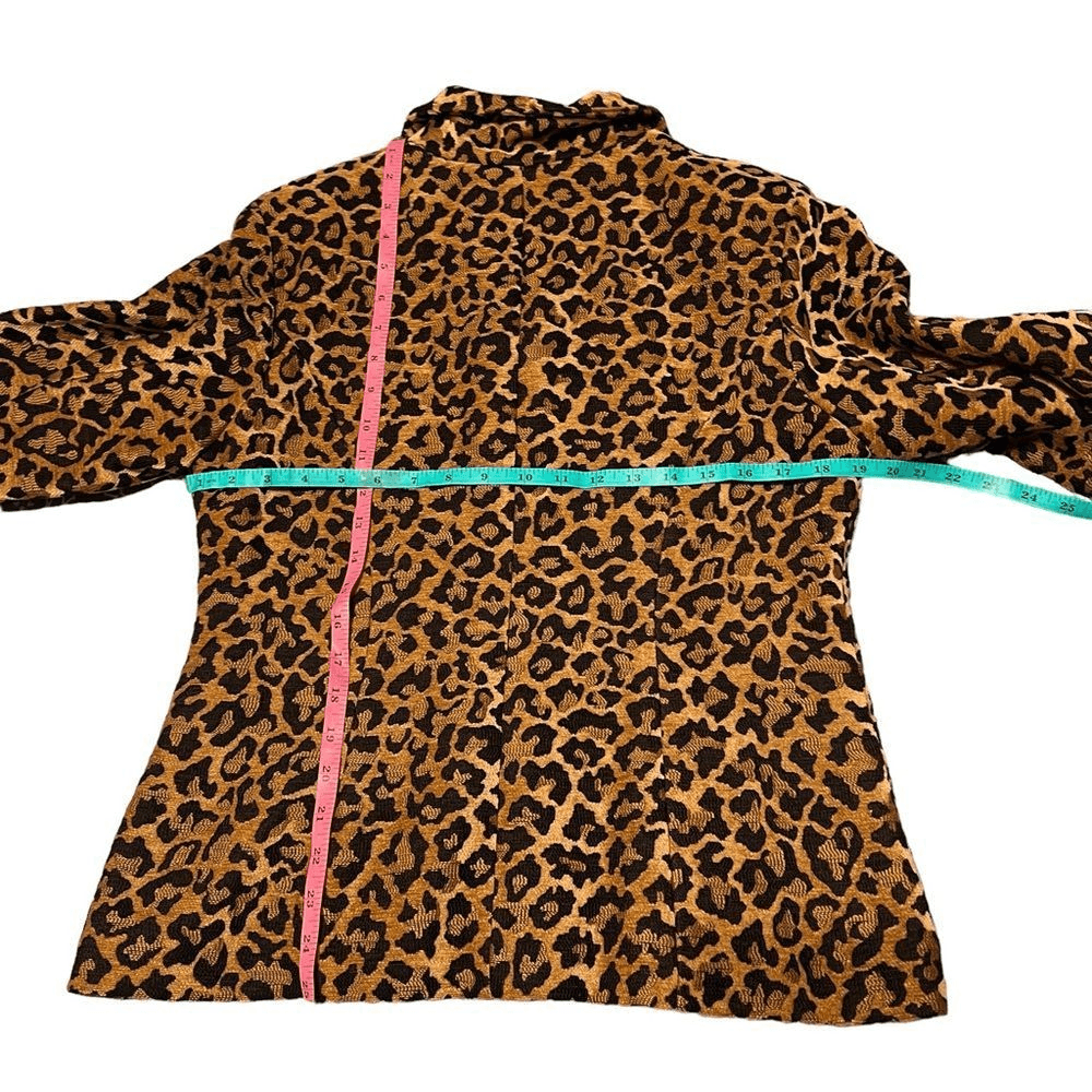Giacca animale leopardato arazzo pony dipinto vintage anni '90 giacca blazer cappotto foderato