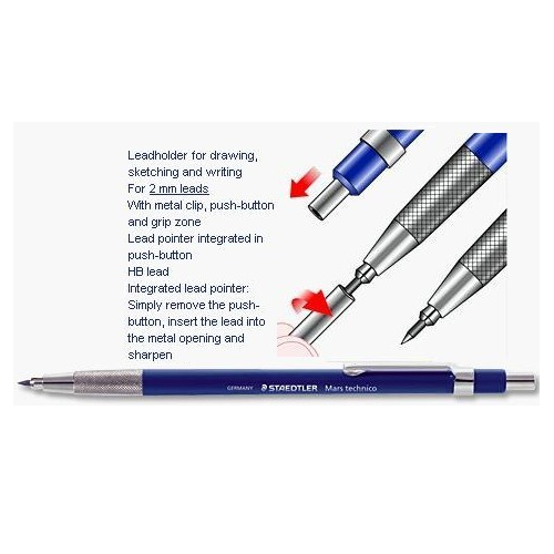 Staedtler Mars Technico 2.0mm Clutch Mechanical Pencil w/ Lead