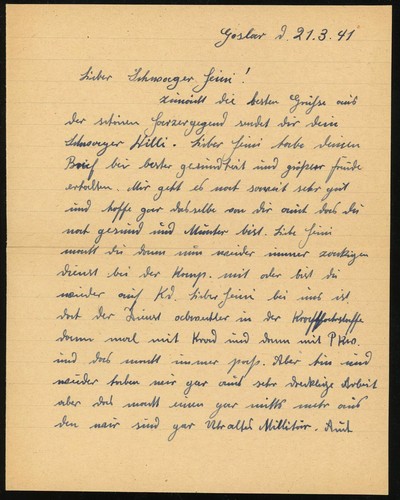 Alemania Segunda Guerra Mundial Escuadrón SS 1941 FeldPost Cubierta con Carta a Fürstenwalde - Imagen 2 de 4