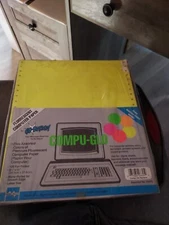 COMPU-GLO FLUORESCENT COMPUTER PAPER 120 SHEETS 9 1/2 X 11 BRAND NEW SEALED