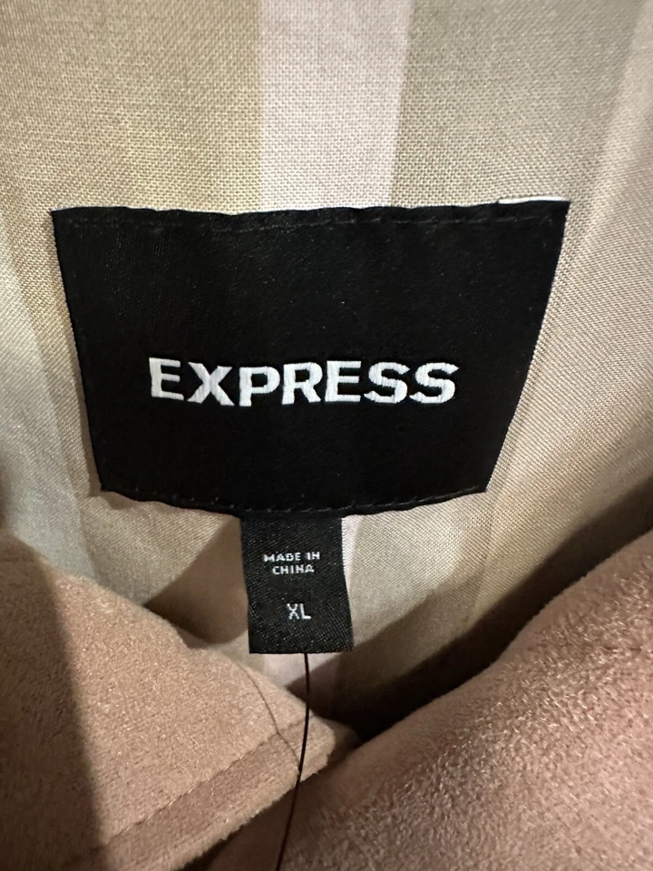 Express Faux Suede Pink Jacket NWT XL women’s - Image 3 of 4