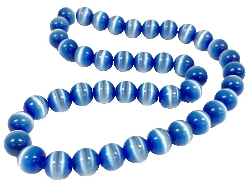 Vidrio redondo ojo de gato/Cuentas de Fabricación de Joyas de fibra óptica