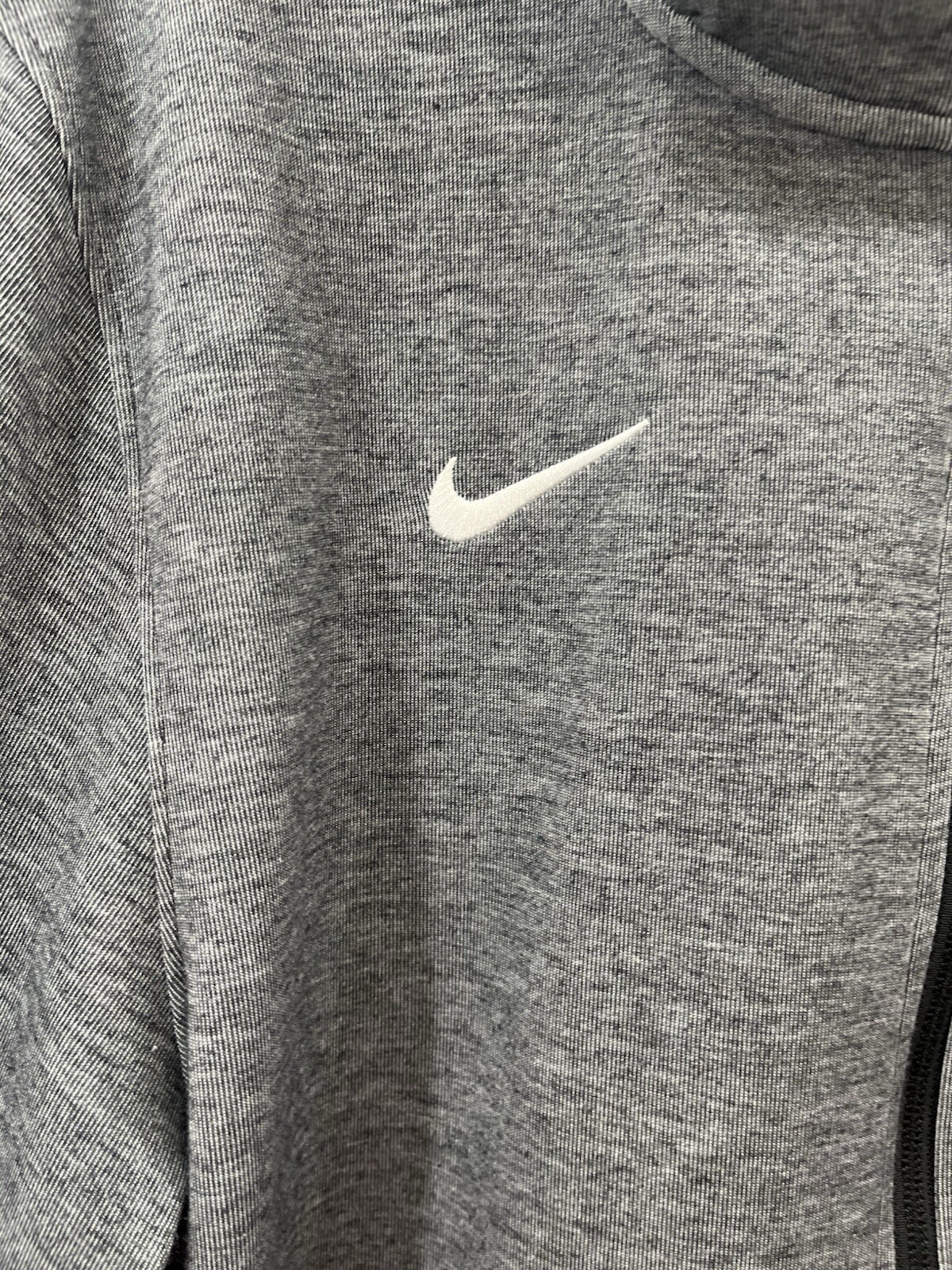 SACAI X NIKE Nike Dri Fit giacca grigia con cappuccio zip intera uomo taglia L logo "K basket" orlo hi lo