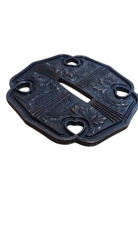 TSUBA KATANA Japanese Sword guard Wild boar eyes Motif Japan samurai iron - Picture 5 of 6