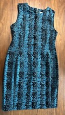 Calvin Klein Womens Snake Print Bodycon Dress, Green, Size 14