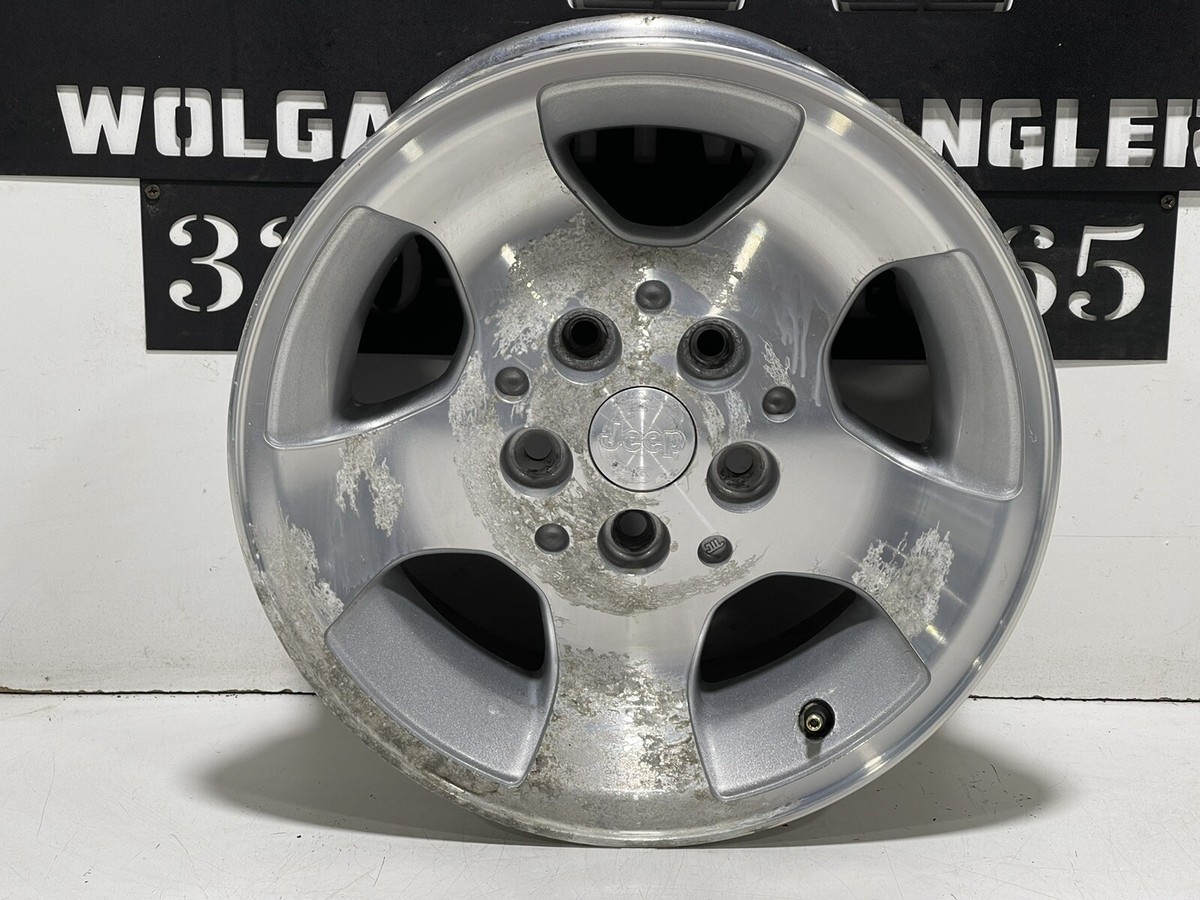 アルミホイール　4本　15inch 7JJ 5穴　TJラングラー 2000-2003 Jeep TJ Wrangler Wheel 15x8 Rim Aluminum 5 Spoke 5x4.5