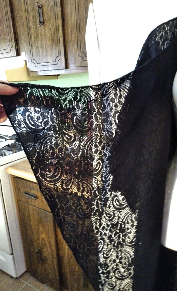 NUEVO PLUMERO KIMONO MUJER LULAROE SHIRLEY NEGRO PAISLEY ENCAJE ABIERTO TALLA L NUEVO CON ETIQUETAS Foto 3 de 4