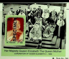 St. VINCENT Sc 1335 NH ISSUE OF 1909 - ROYAL FAMILT - SPECIMEN - Sc$4.75-(DF25) 