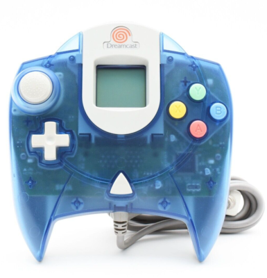 Sega Dreamcast DC Controller Visual Memory US Blue Set Tested Good