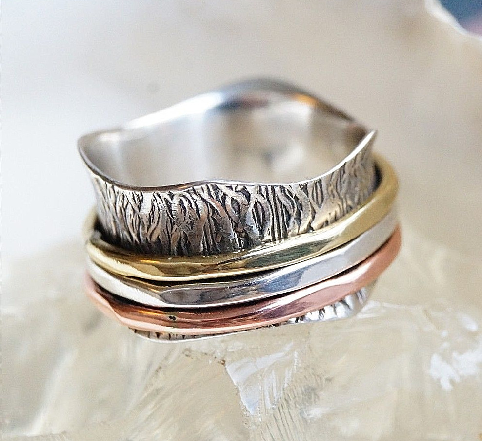 Vintage Sterling Silver Twist Ring 54 55 57 58 59 60 61 62 63 64
