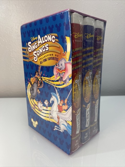 Disneys Sing Along Songs All Time Favorites 3 Vhs Set For Sale Online Ebay