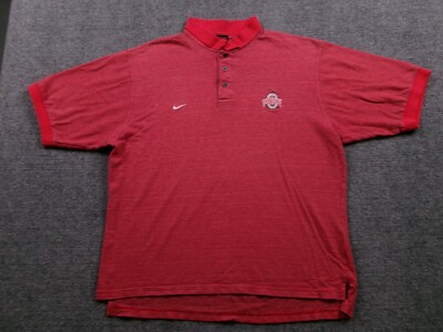 Vintage Ohio State Nike Team Polo Shirt Mens Extra Large Red Buckeyes NCAA