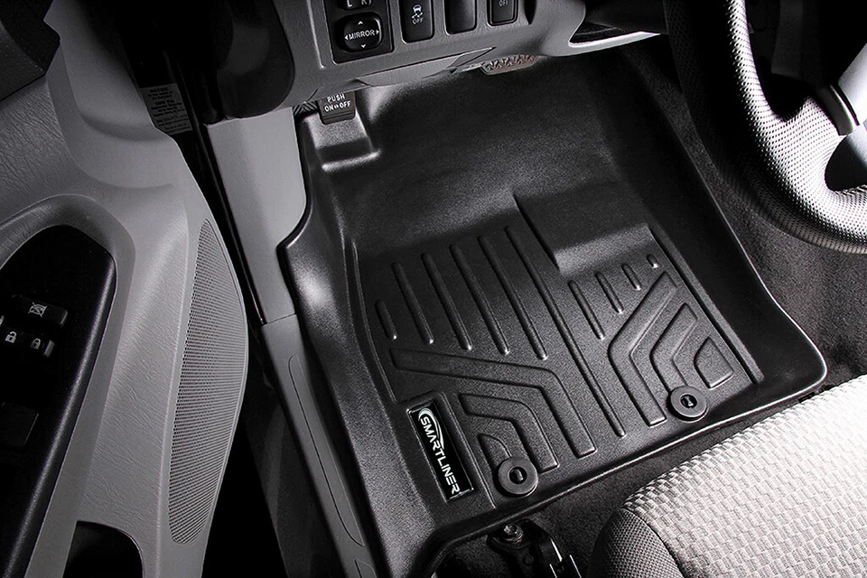 SMARTLINER Custom Fit Floor Mats 1st Row Liner OEM TPE 2005-2011 Toyota Tacoma Foto 2 de 4