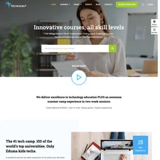 Tech Camp Website Design with Free VPS Web Hosting and Installation