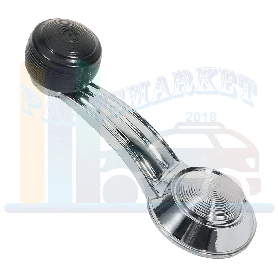 Manivela de ventana izquierda derecha cromada negra izquierda derecha para Cadillac Deville 1968 1 pieza Foto 4 de 4