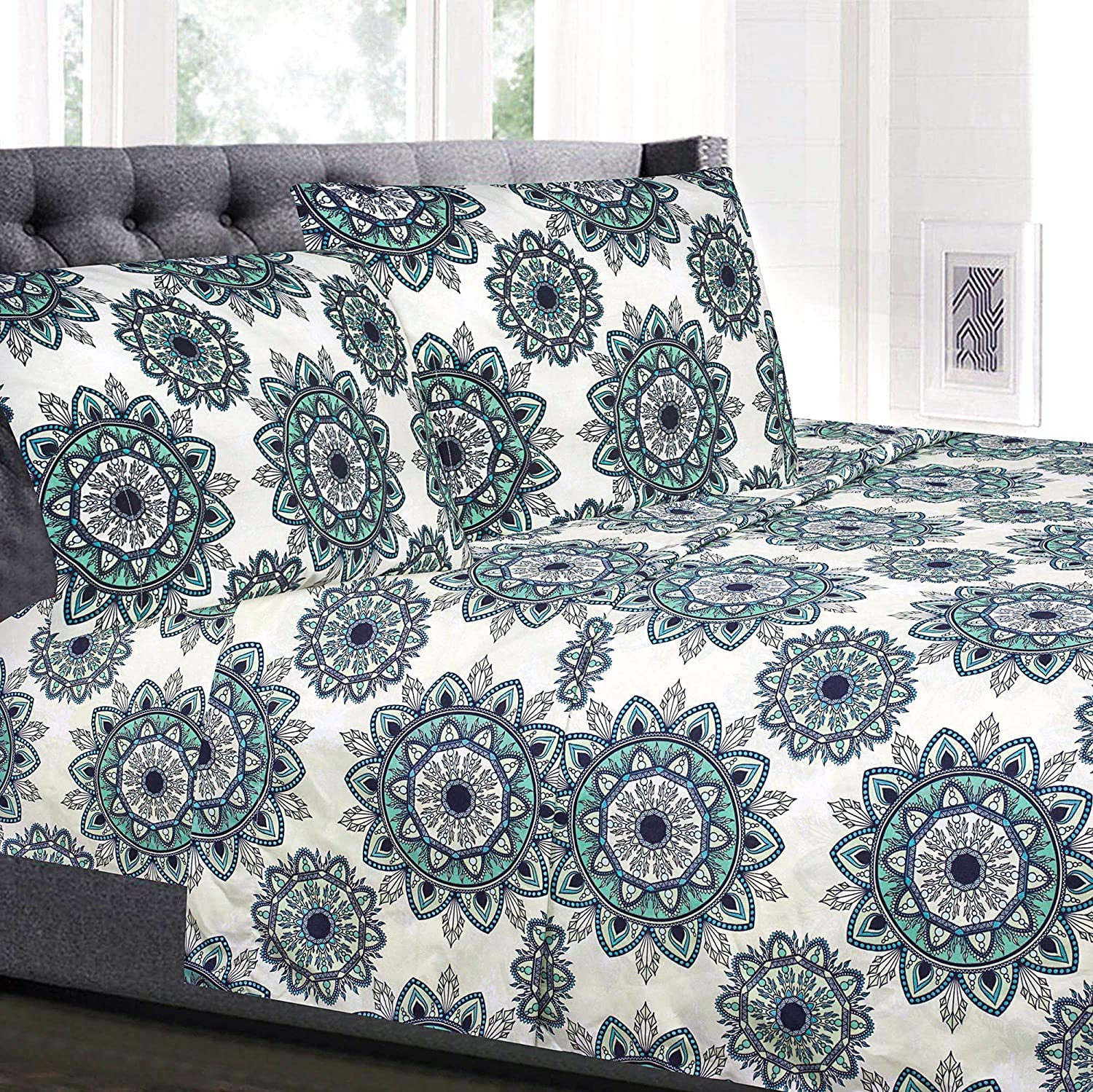 King Size Sheets - Breathable Luxury Bed Sheets with Full Elastic & Secure Corne