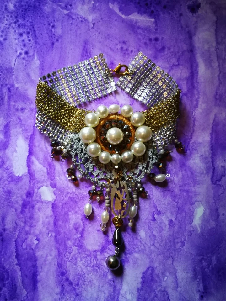 fashion jewelry woman jewels necklace swarovski collier choker jewellery design - Image 4 of 4