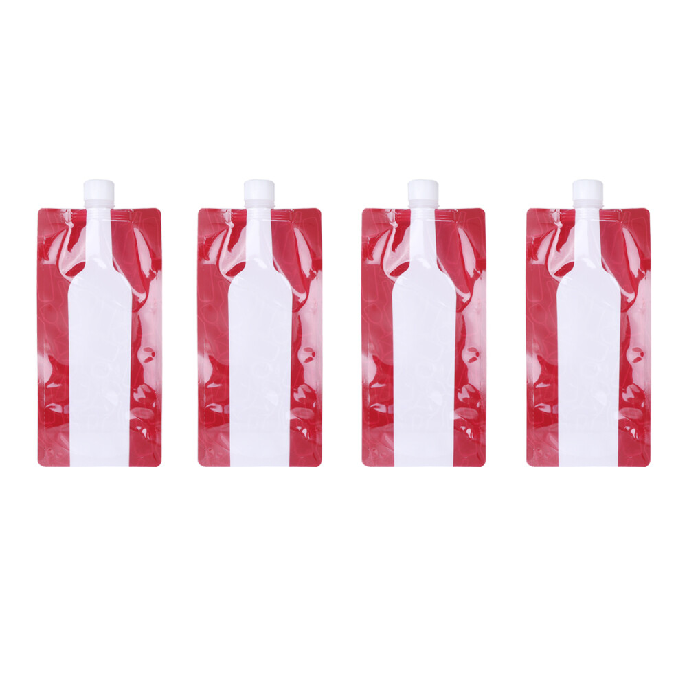 8Pcs Wine Cover Plastic Liquor Pouches Clear Drink Pouches Plastic Beer Pouch eBay