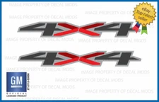 Set of 2 - 2019 4x4 Decals Stickers Parts Chevy Silverado red gray GM FG5A1 
