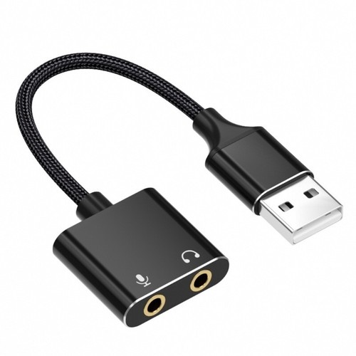 Casque et microphone 2 en 1 carte son USB P4 PC gaming podcasting - Photo 5/10
