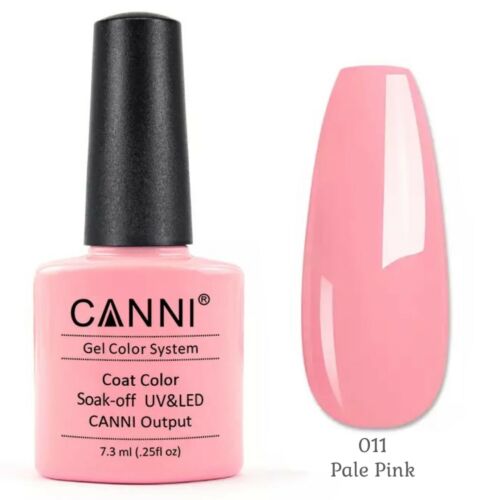 011 Light Pink Pale Peach CANNI®  UV LED Soak Off Nail Gel Polish Colour Varnish - Afbeelding 1 van 4